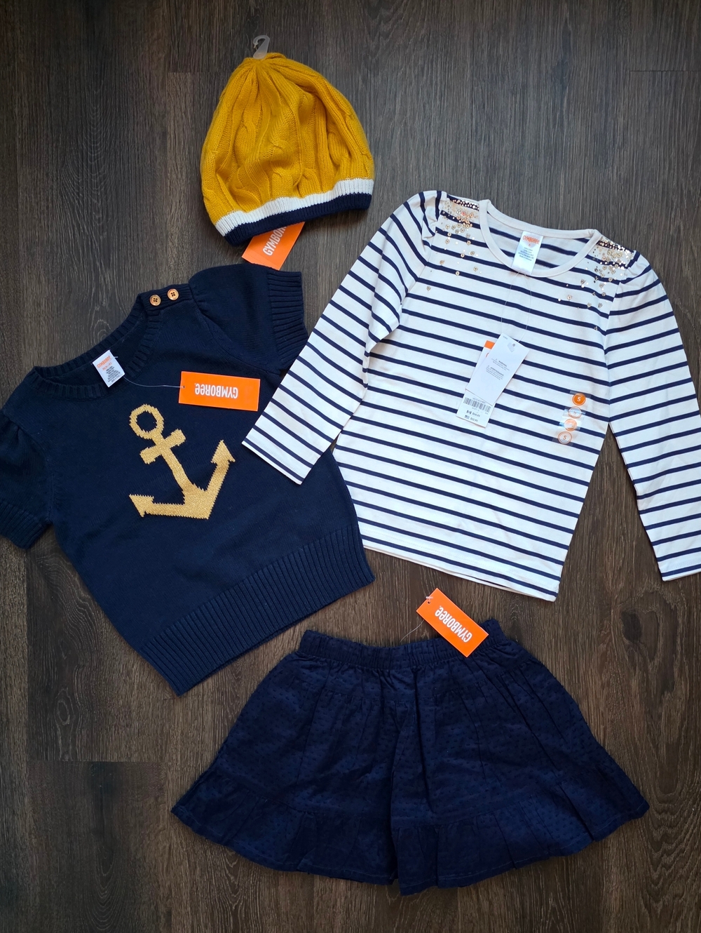 Gymboree nautical 4-pc outfit set